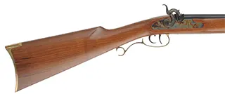 Thompson Center Cherokee Rifle,
.45 caliber, 24" barrel,
percussion, walnut, brass,
double set triggers, used Thompson Center Cherokee Rifle,
.45 caliber, 24" barrel,
percussion, walnut, brass,
double set triggers, used